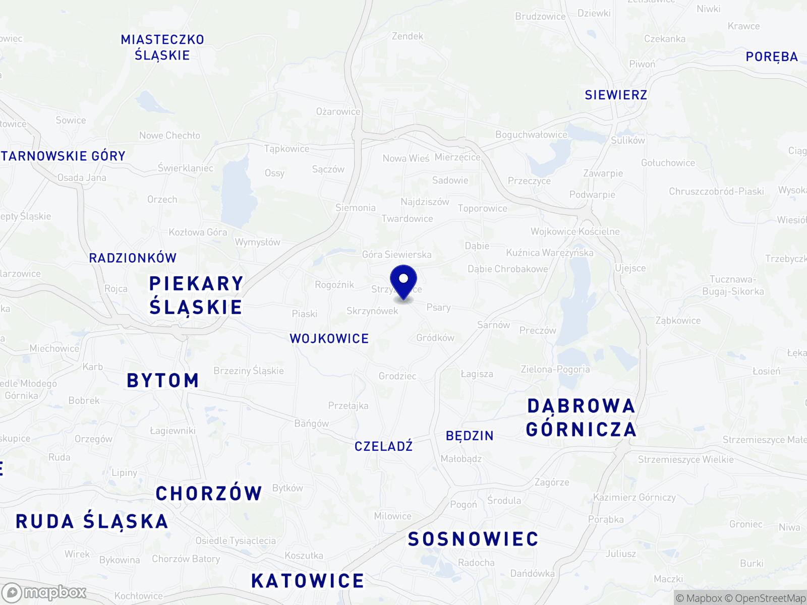 Mapa dojazdu do Nawigato, ul. Boczna 6, Strzyżowice k. Katowic