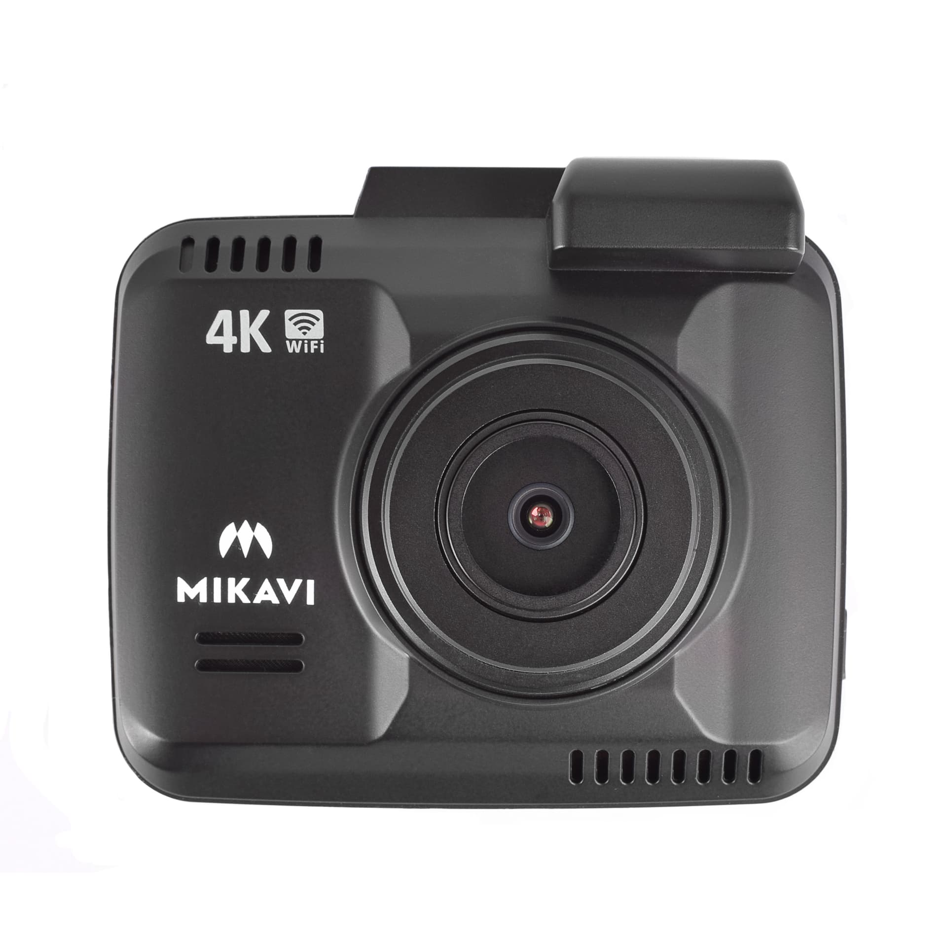 Mikavi PQ3 widok z przodu z obiektywem 4K i oznaczeniem WiFi