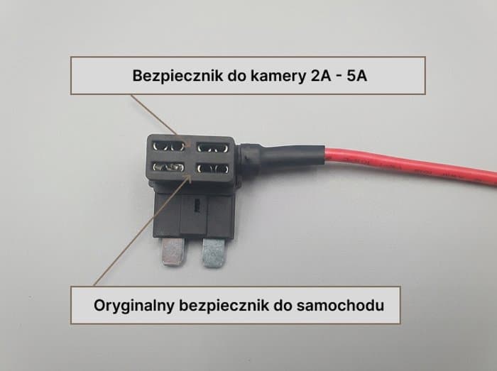 Przejściówka bypass Standard / ATC — bezpiecznik do kamery i oryginalny bezpiecznik samochodu