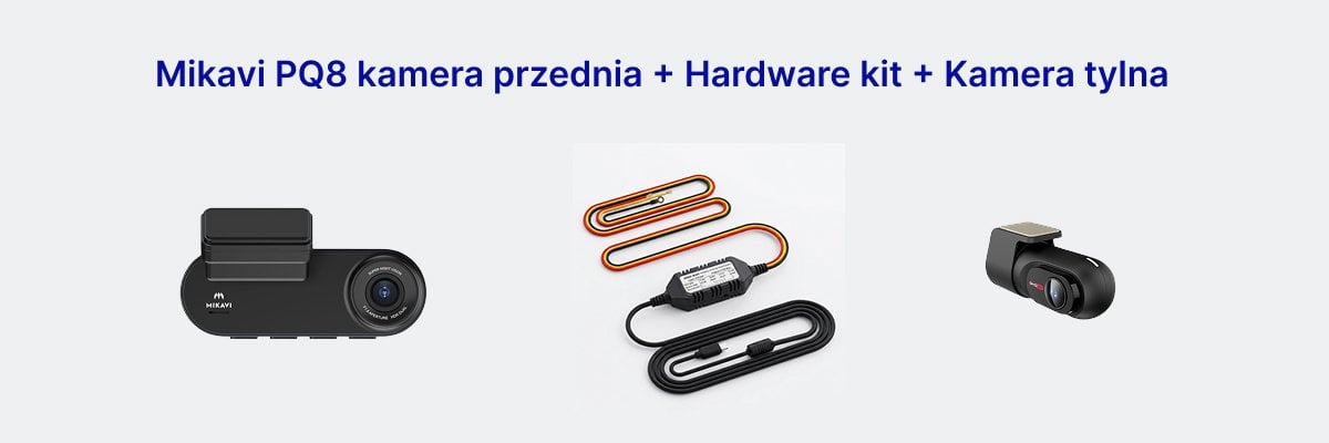 Montaż wideorejestratora Mikavi PQ8 z trybem parkingowym bez powerbanku