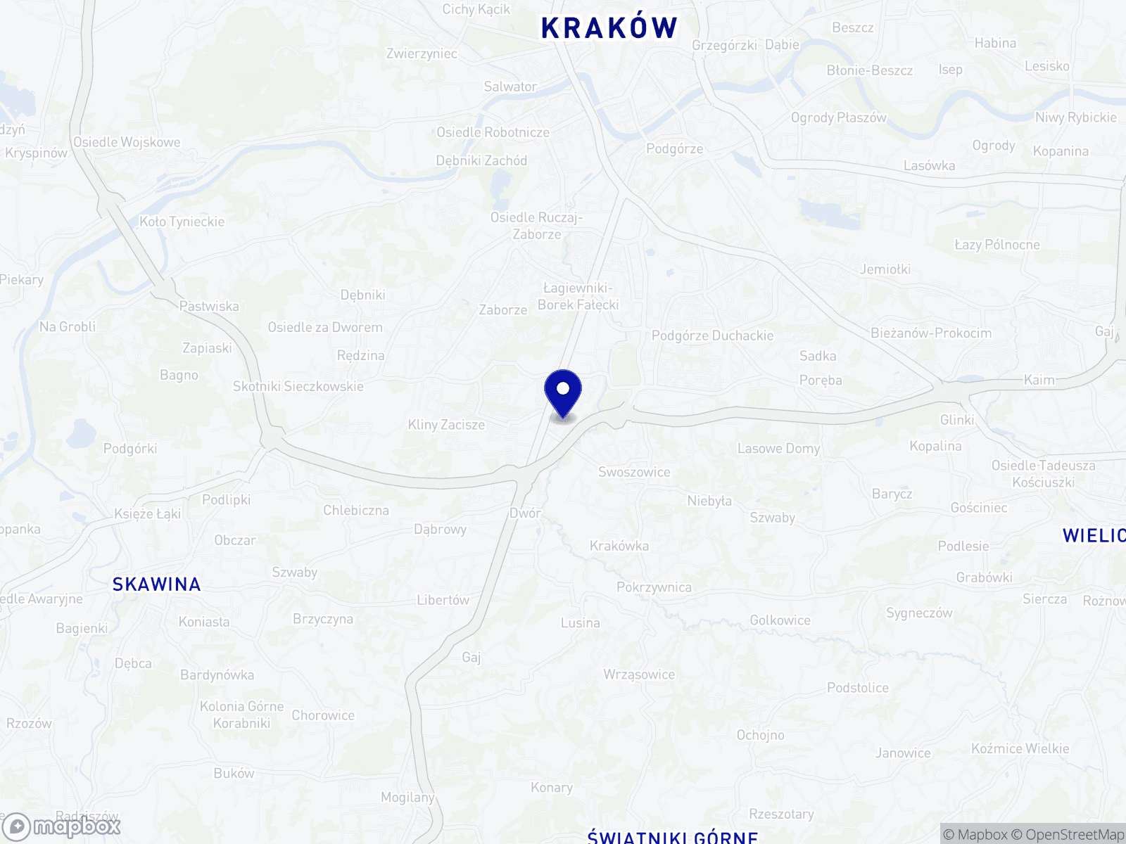 Mapa dojazdu do Radio-Car, ul. Armii Kraków 67, Kraków Podgórze